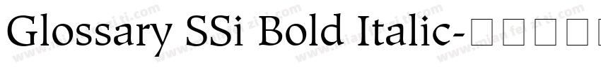 Glossary SSi Bold Italic字体转换